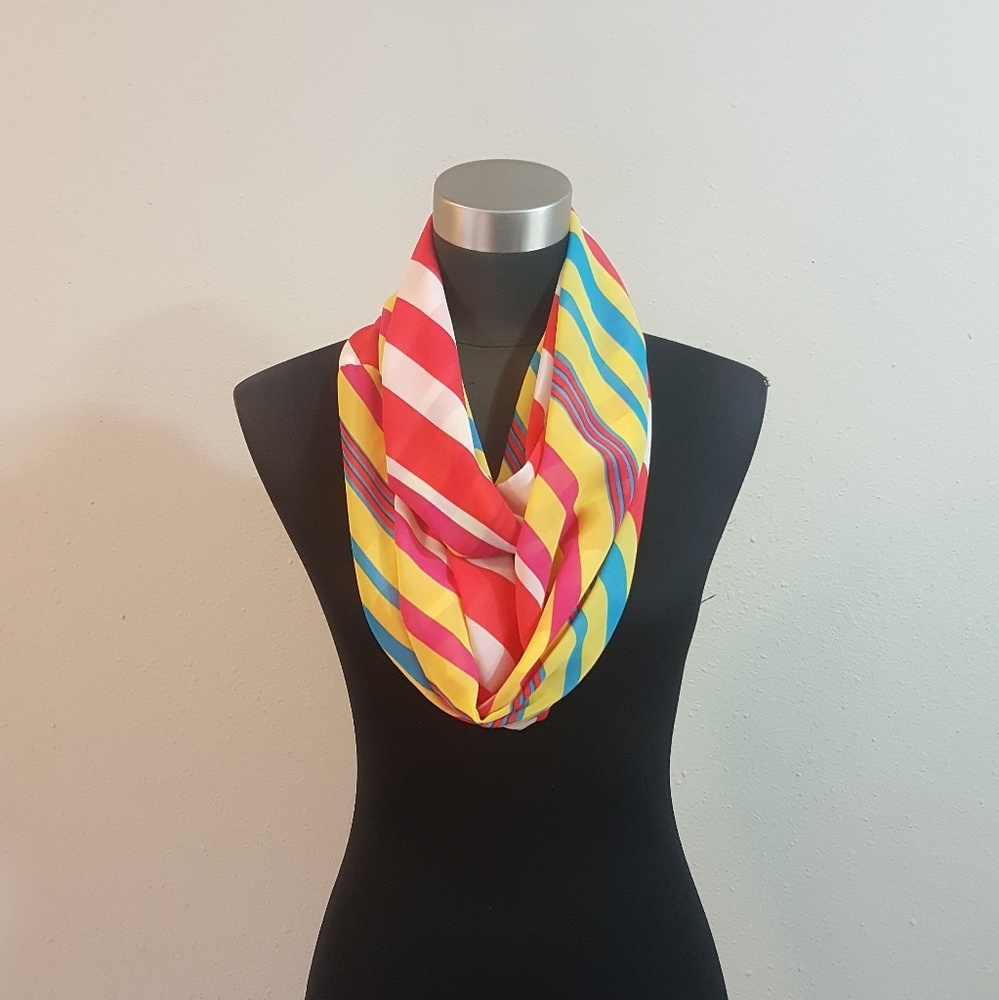 Spring Multi Color Stripe Scarf